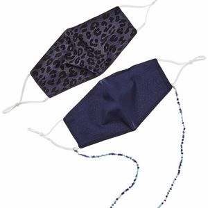 Marcus Adler Fashion Mask (2) with Beaded Chain